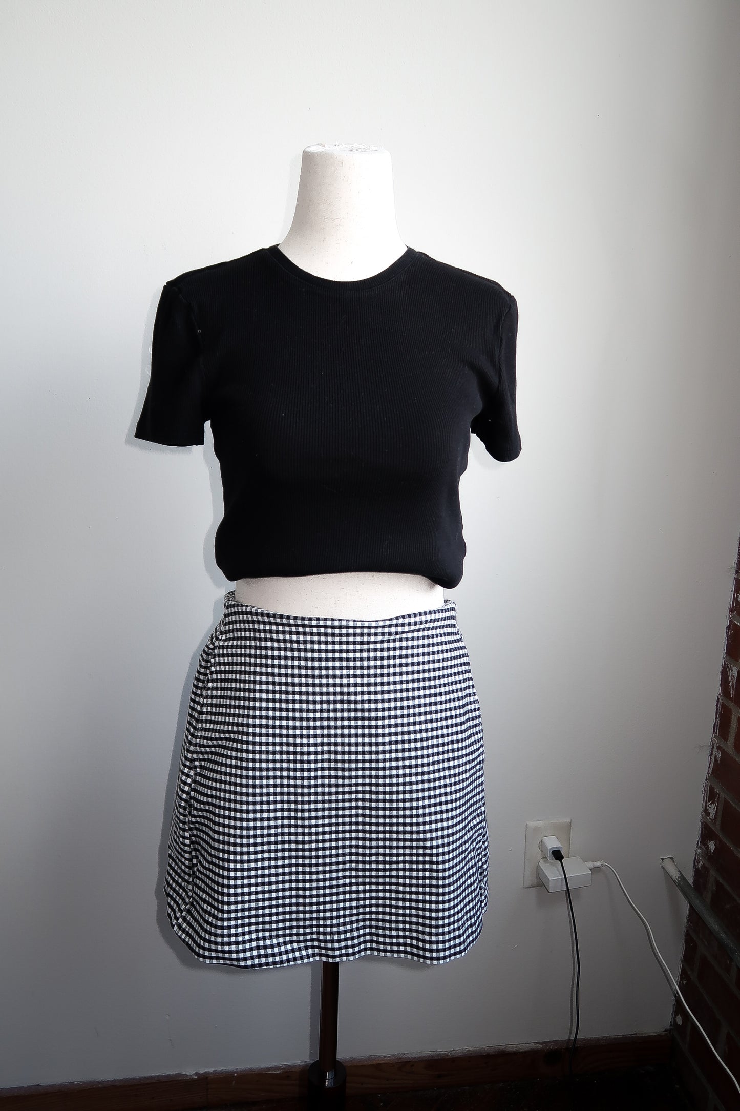 BUNNY Gingham Skirt - M