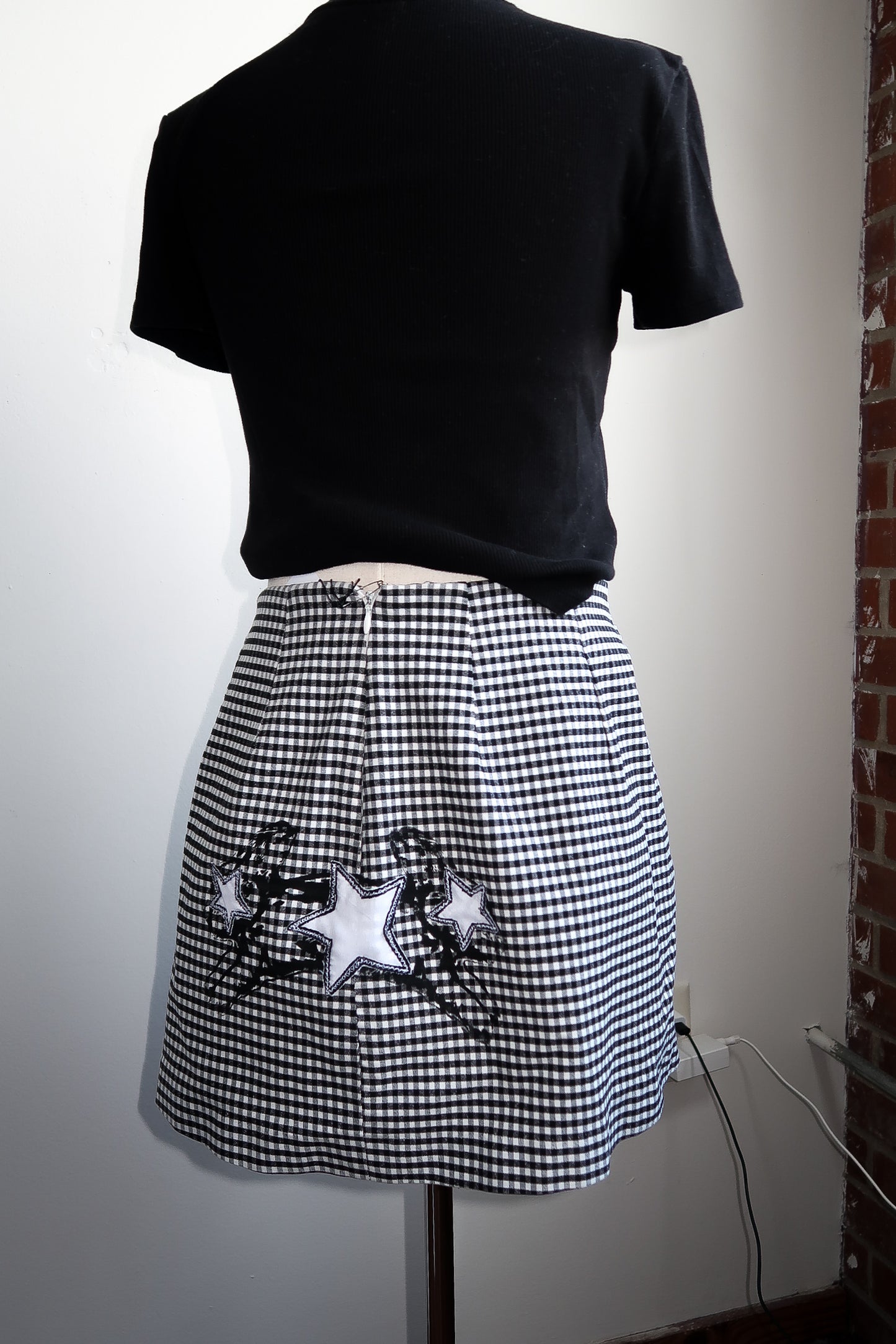 BUNNY Gingham Skirt - M