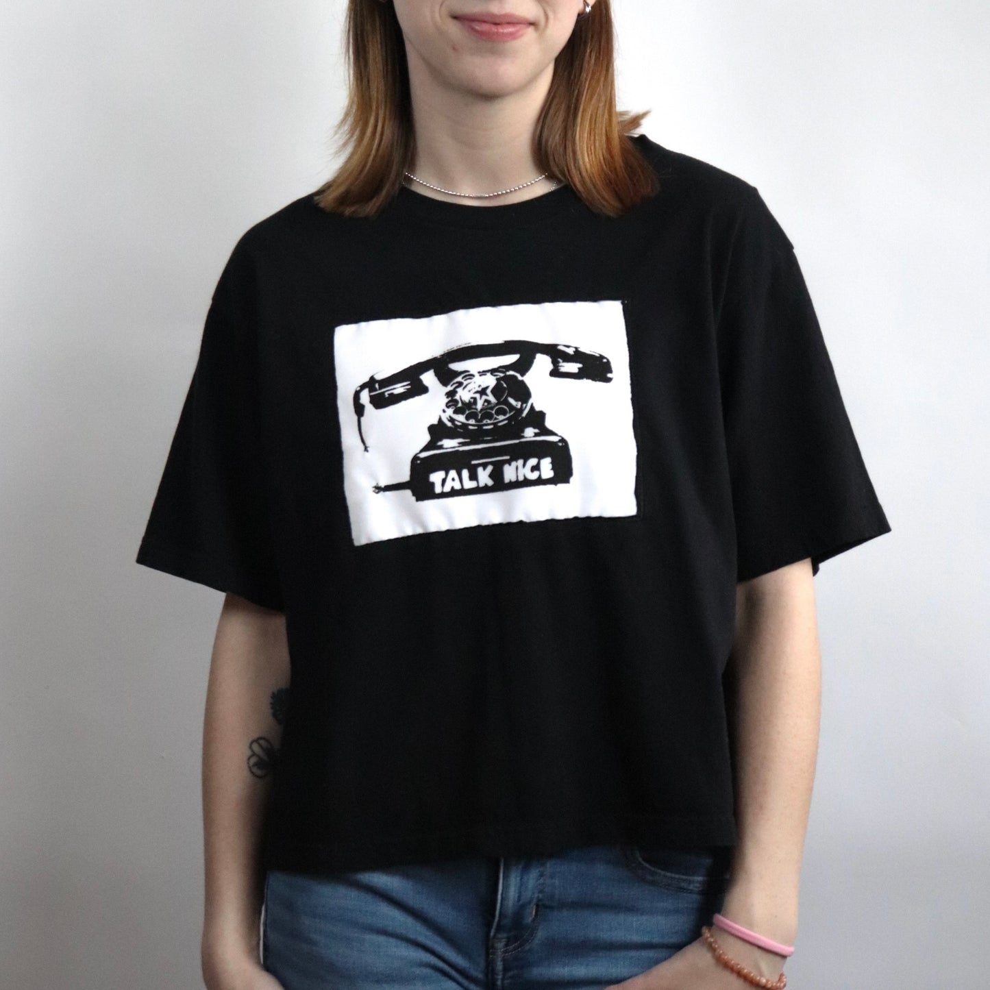 TALK NICE Patchwork Tee - L