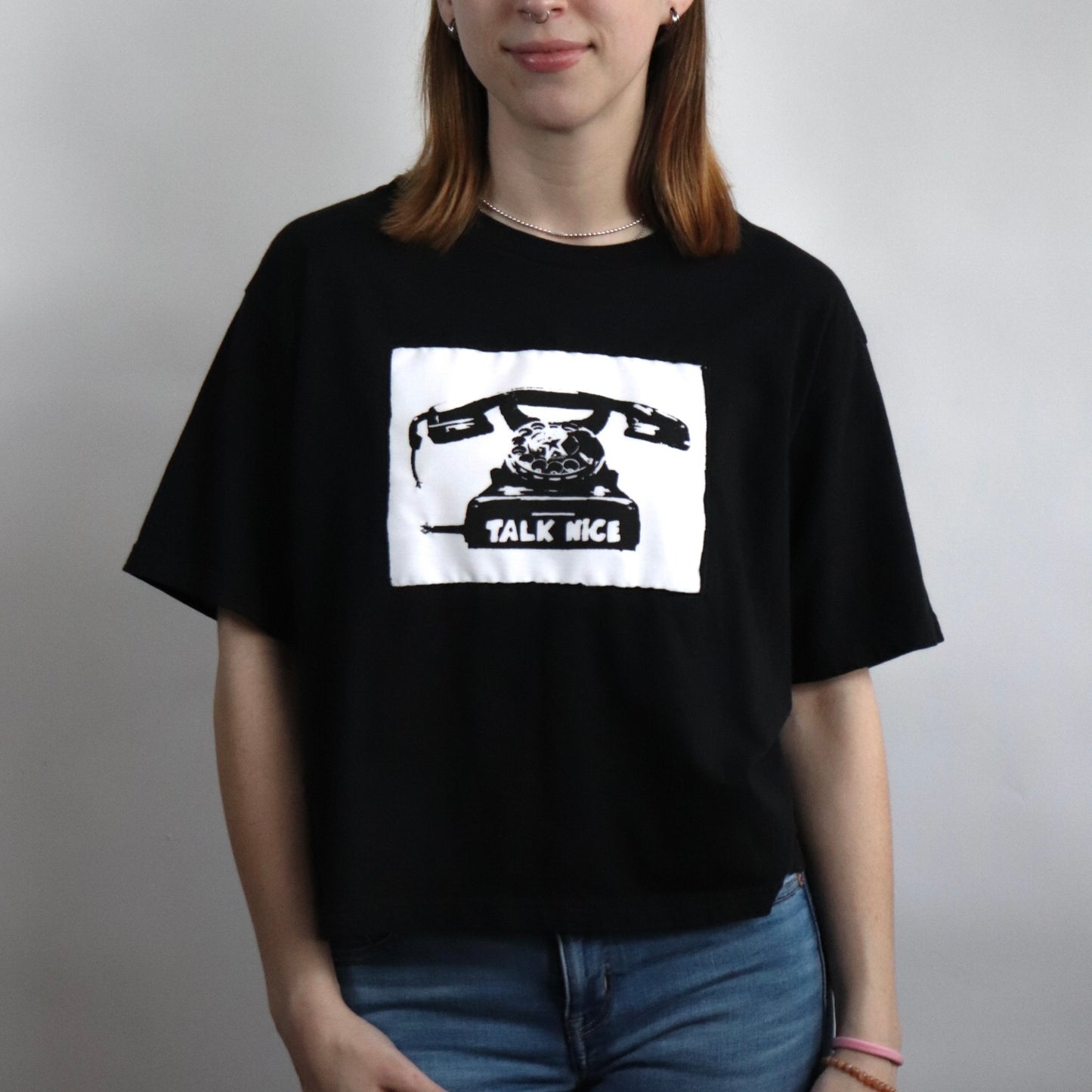 TALK NICE Patchwork Tee - L