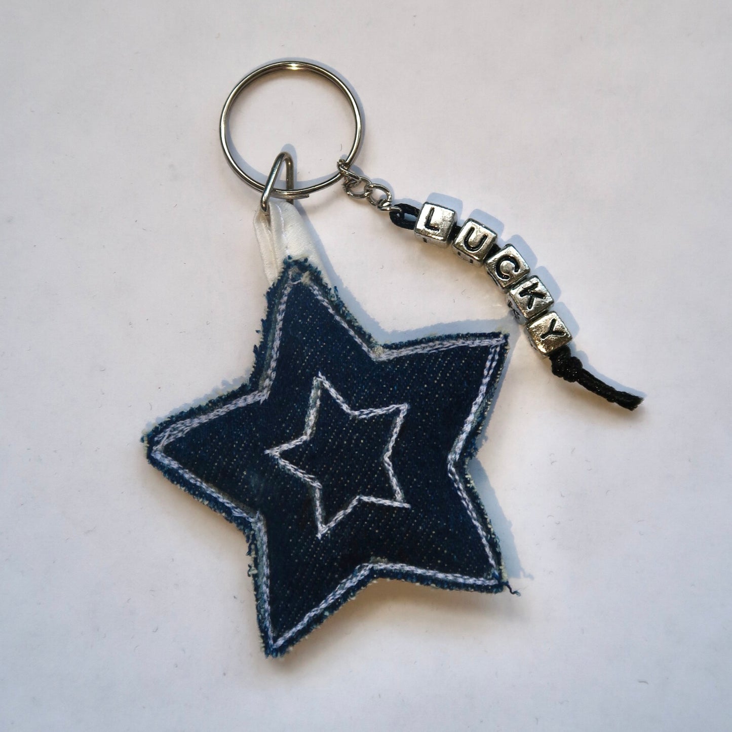 STAR Keychains- Blue Denim