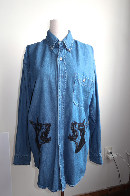 LOVE PUP Denim Shirt - S